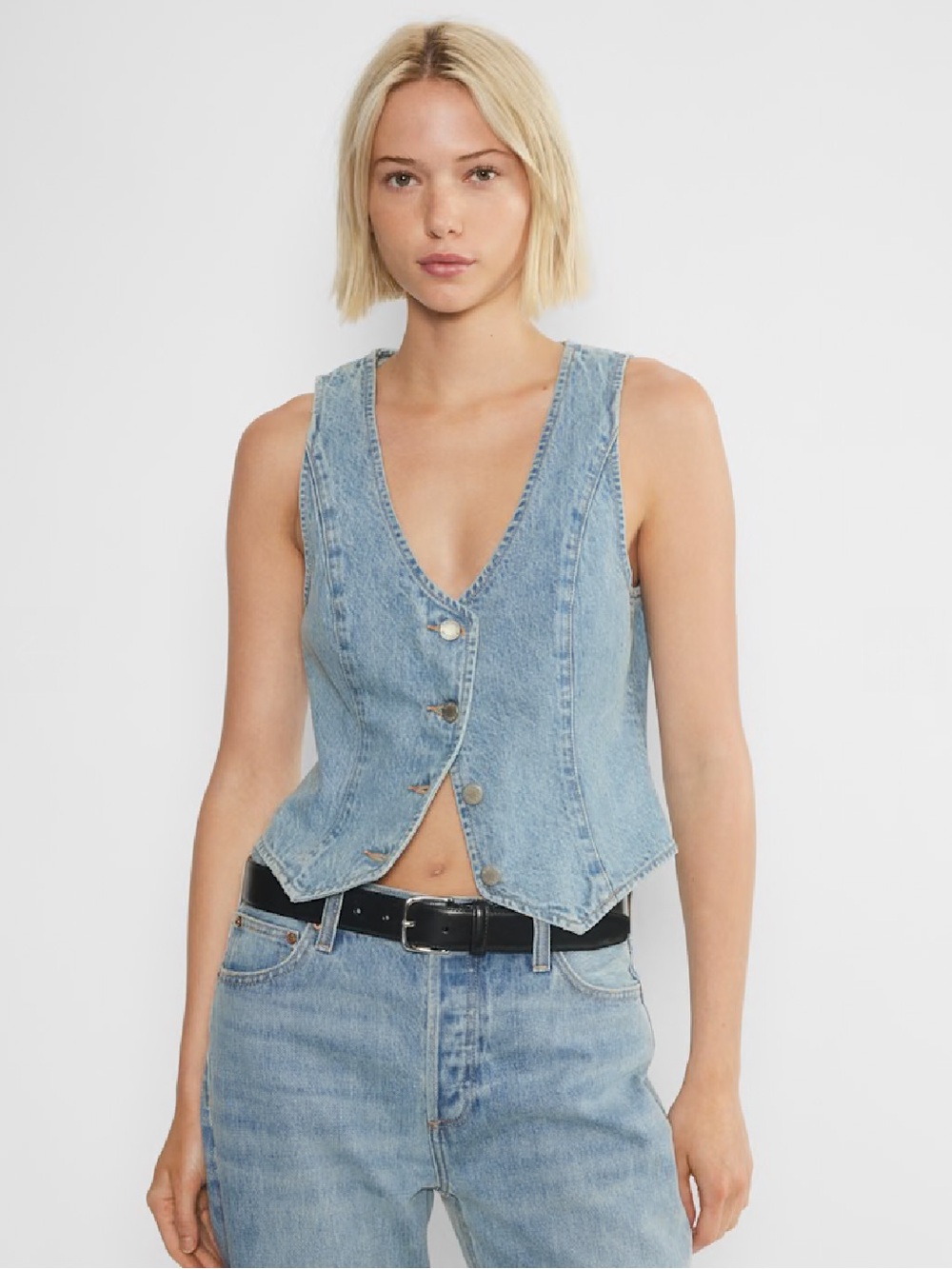 Denim Forum The '90s Mia Denim Vest